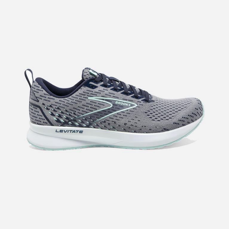 Brooks Levitate 5 Hardloopschoenen voor Dames Grijs /Blauw Licht (GMTPL-8213)